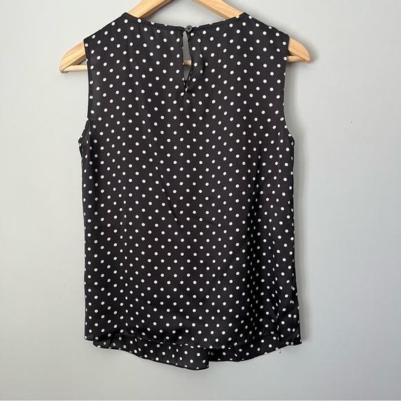 Jones New York Collection Petite Pleated Black & White Sleeveless Blouse Size 6P - Picture 11 of 14